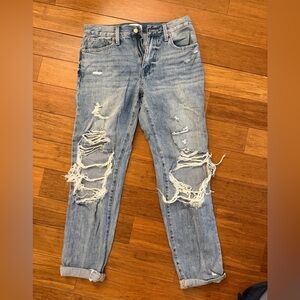 Pistola Light Blue Distressed Boyfriend Jeans